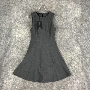 Epoque Evolution Dress Size 8‎ Fog Gray Sleeveless Italian Wool Keyhole Back NWT